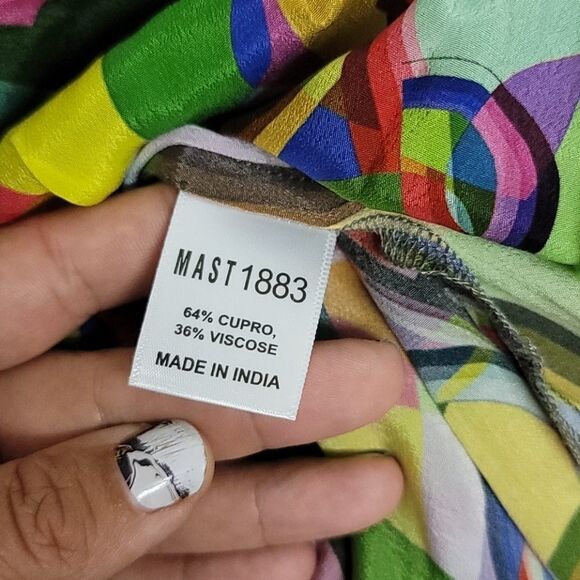 MAST 1883 Colorful high low button down shirt - Picture 11 of 11